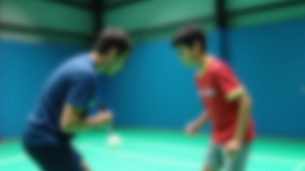 مدرب يشرح الوقفة الصحيحة للاعب في ملعب الريشة